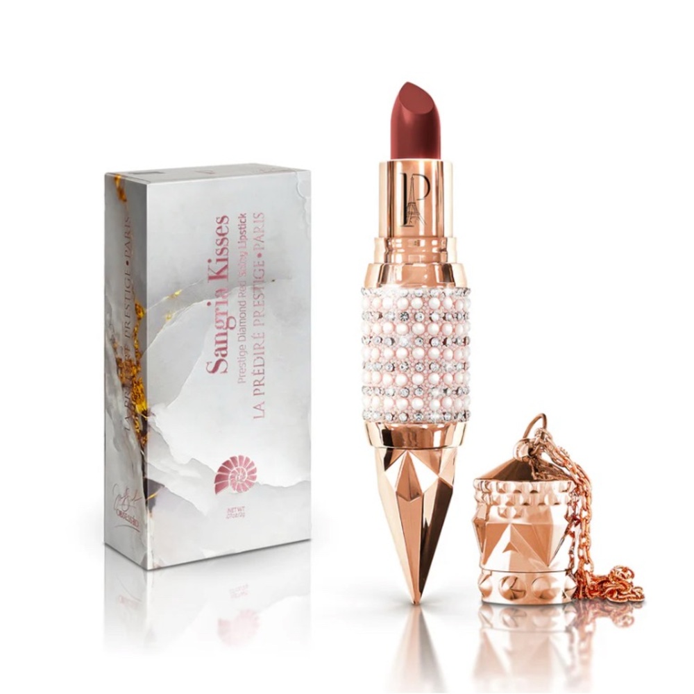 Luxury Lipstick: La Predire Prestige Diamond Shining Lipstick in Sangria Kisses